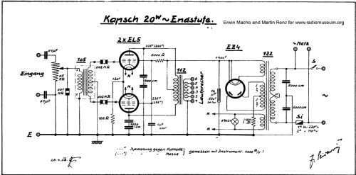 Endstufe 20 Watt; Kapsch & Söhne KS, (ID = 1489386) Ampl/Mixer