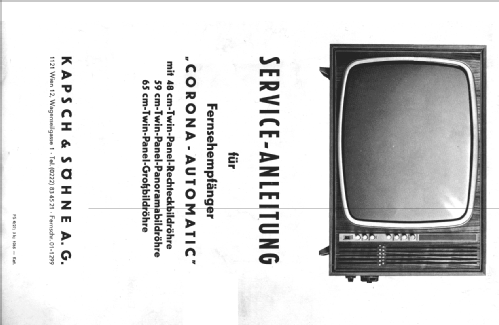 Corona Automatic ; Kapsch & Söhne KS, (ID = 2009887) Televisore