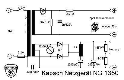 Netzanschlussgerät NG1350; Kapsch & Söhne KS, (ID = 21852) A-courant