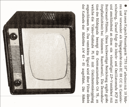 TFS58A/43; Kapsch & Söhne KS, (ID = 675873) Television