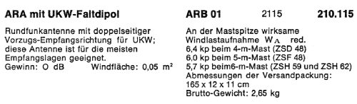 AM-Rutenantenne mit UKW-Faltdipol ARB 01 BN 210.115; Kathrein; Rosenheim (ID = 1717535) Antenne