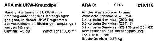 AM-Rutenantenne mit UKW-Kreuzdipol ARA 01 BN 210.116; Kathrein; Rosenheim (ID = 1717537) Antenna