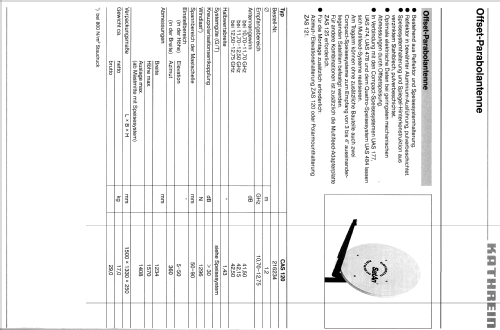 Offset-Parabolantenne CAS 120 BN 216234; Kathrein; Rosenheim (ID = 1743054) Antenna