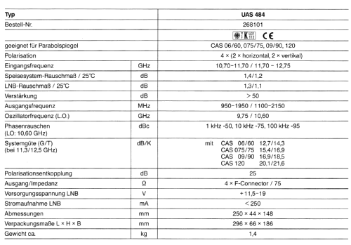 Quattro-Speisesystem UAS 484 BN 268101; Kathrein; Rosenheim (ID = 1744305) Antenny