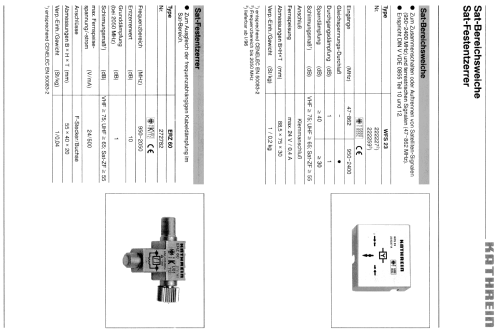 Sat-Festentzerrer ERZ 60 BN 272782; Kathrein; Rosenheim (ID = 1752575) Diverses