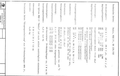 TV/Radio-Meßempfänger MFK31; Kathrein; Rosenheim (ID = 1711648) Equipment