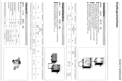 Zweigeräte-Verstärker VCN 11 BN 230062; Kathrein; Rosenheim (ID = 1748227) Ampl. RF