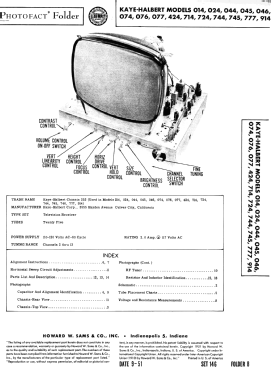 044 Ch= 253; Kaye-Halbert Corp,; (ID = 2959473) Télévision