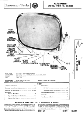 114DX Ch= DX253; Kaye-Halbert Corp,; (ID = 3057819) Television