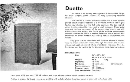 K2 Duette ; KEF Electronics; (ID = 2445826) Speaker-P