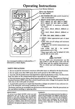 Digital Multimeter 130; Keithley Instruments (ID = 2891895) Equipment