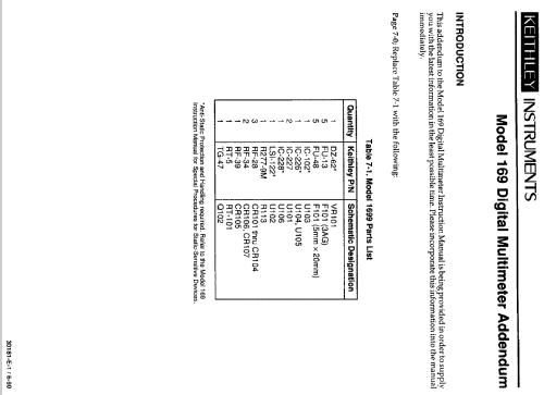 Digital Multimeter 169 DMM; Keithley Instruments (ID = 1008166) Ausrüstung