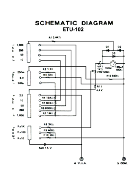 Analog Multimeter ETU-102; Kingdom, Kwang Duk (ID = 2894274) Equipment