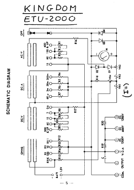 Analog Multimeter ETU-2000; Kingdom, Kwang Duk (ID = 2892015) Equipment