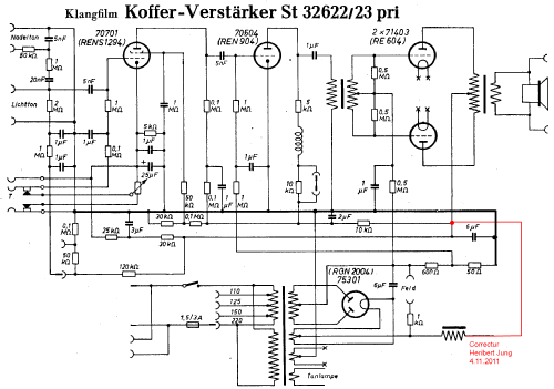 Koffer-Verstärker KL 32623; Klangfilm GmbH (ID = 1088563) Ampl/Mixer