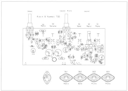 HiFi Mono-Mischverstärker Telewatt T30; Klein & Hummel; (ID = 2562070) Verst/Mix