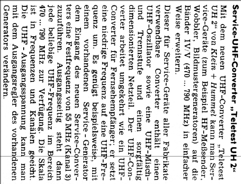 Teletest UH-2; Klein & Hummel; (ID = 2519043) Equipment