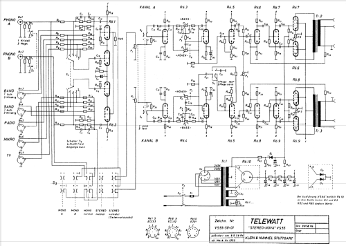 Telewatt 'Stereo Nova' VS-55; Klein & Hummel; (ID = 283126) Ampl/Mixer