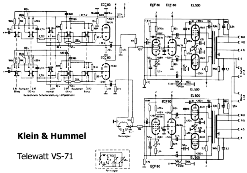 Telewatt VS-71M; Klein & Hummel; (ID = 103644) Ampl/Mixer