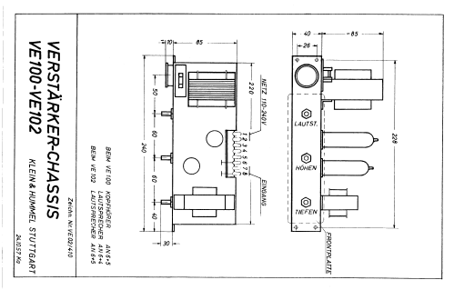 VE-102; Klein & Hummel; (ID = 2575645) Ampl/Mixer