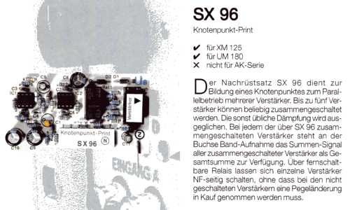 Vorverstärker-Einsteckprints SX-Serie SX 96; Klein & Hummel; (ID = 1725228) Ampl/Mixer