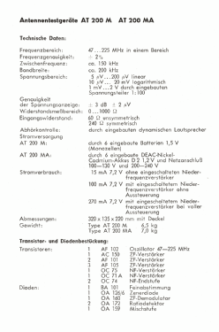 Antennentestgerät AT 200 M; Klemt, Arthur; (ID = 2766428) Ausrüstung