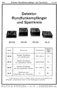 Detektor-Empfänger ED032 ; Koch & Sterzel AG; (ID = 3070431) Galène