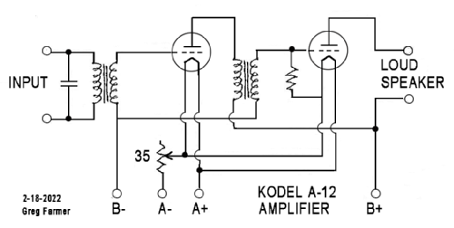 A-12 Two-Stage Audio Frequency Amplifier ; Kodel Radio Corp. (ID = 2734918) Ampl/Mixer