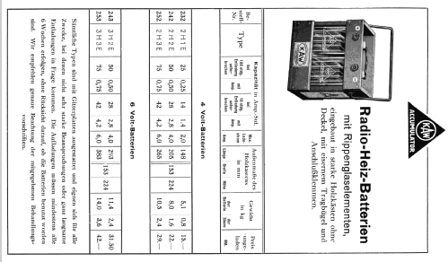 Radio-Heiz-Batterie 2H1E; Kölner Accumulatoren (ID = 315065) Power-S