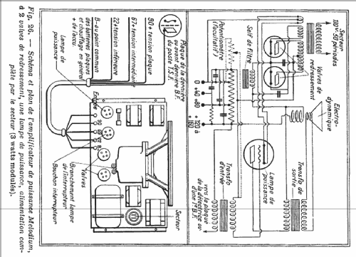 Amplificateur à 1 lampe ; Melodium; Paris (ID = 1673225) Ampl/Mixer