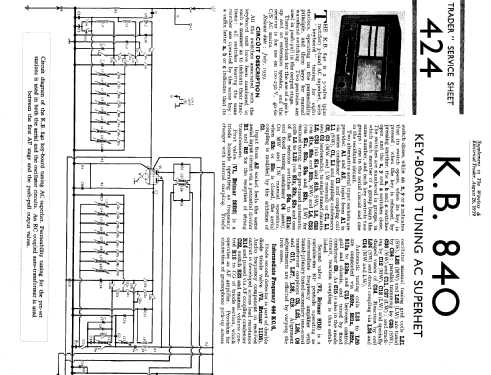 KB 840; Kolster Brandes Ltd. (ID = 1309923) Radio