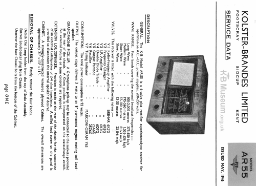 AR55; Kolster Brandes Ltd. (ID = 2043981) Radio