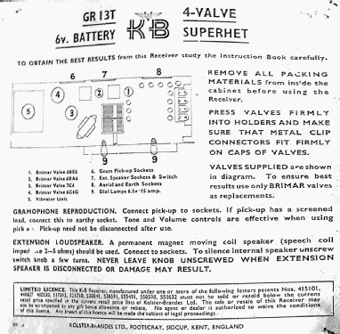 GR13T; Kolster Brandes Ltd. (ID = 1411133) Radio