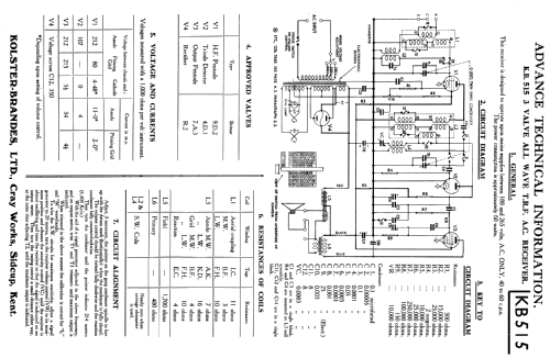 KB 515; Kolster Brandes Ltd. (ID = 2382444) Radio