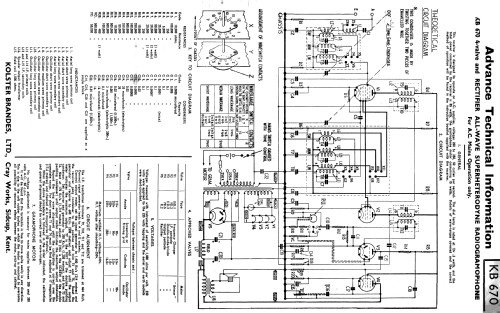 KB 670; Kolster Brandes Ltd. (ID = 2382428) Radio