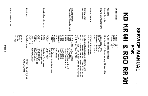 KR601; Kolster Brandes Ltd. (ID = 1581951) Radio