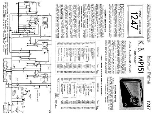 Rhapsody MP151; Kolster Brandes Ltd. (ID = 2280554) Radio