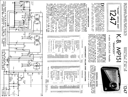 Rhapsody MP151; Kolster Brandes Ltd. (ID = 489527) Radio