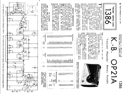 Transistor Rhapsody OP21A; Kolster Brandes Ltd. (ID = 488397) Radio