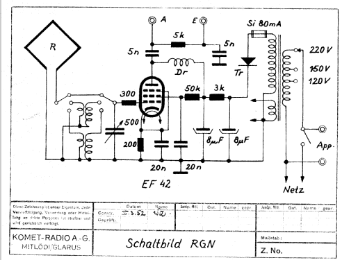 Rahmenantenne Komet RGN; Komet Radio AG; Mitl (ID = 2515846) Antena