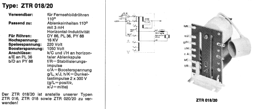 Zeilentrafo ZTR 018-20 ; König Electronic (ID = 2406394) Radio part