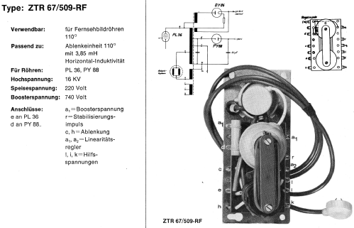 Zeilentrafo ZTR 67/509-RF; König Electronic (ID = 2406427) Radio part