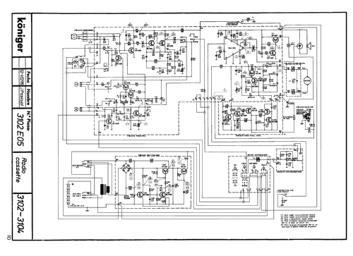 Radio Cassette 3104; Königer marca; (ID = 2259559) Radio