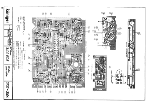 Radio Cassette 3104; Königer marca; (ID = 2259560) Radio