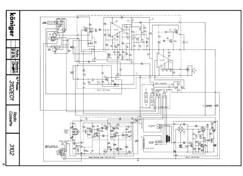 Radio Cassette 3104; Königer marca; (ID = 2259568) Radio