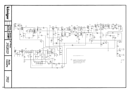 Radio Cassette 3104; Königer marca; (ID = 2259570) Radio