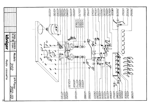 Radio Cassette 3104; Königer marca; (ID = 2259574) Radio