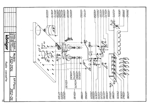 Radio Cassette 3104; Königer marca; (ID = 2259576) Radio