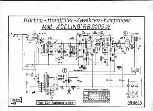 Adeling RB2205W; Körting-Radio; (ID = 24163) Radio