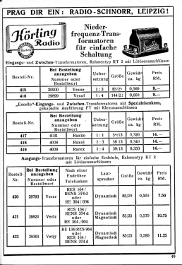 Ausgangstrafo Nr. 28391; Körting-Radio; (ID = 2881998) mod-past25